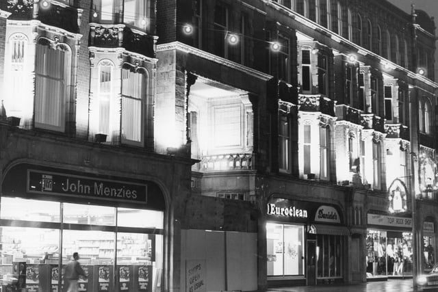 During renovation work in 1986 spotlights were installed outside Miller Arcade to provide a classy look to the Victorian architectural gem