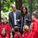 The Prince and Princess of Wales visit a school where outdoor learning is prioritised within the day-to-day curriculum to enhance children's physical and mental wellbeing. Photo: David Rose via Getty Images