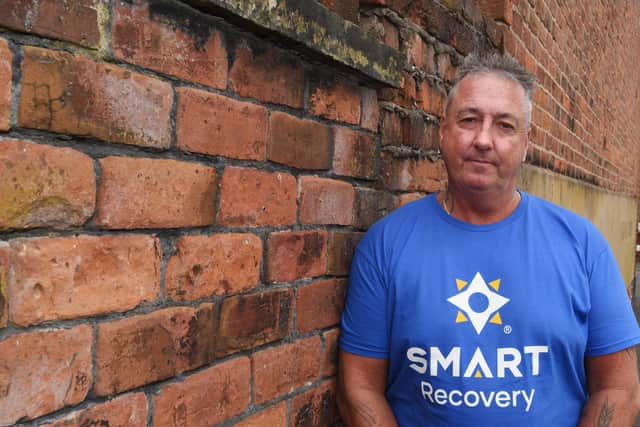 Steve Downie is a recovering alcohol addict, sober for nearly two-years, he now helps other addicts at a recovery group, Smart Recovery, held every two weeks at WatchUSgrow community hub, Gillibrand Street in Chorley