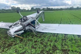 The crashed plane