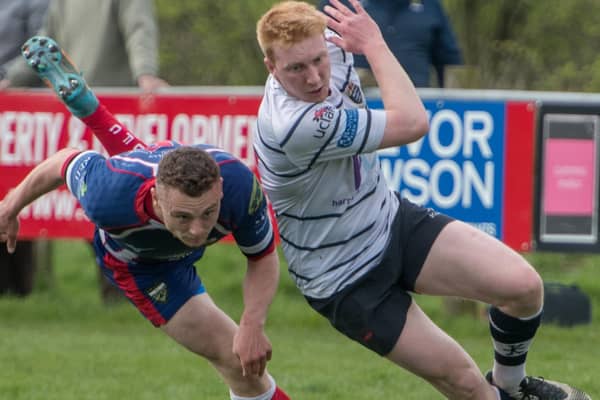 Action from Hoppers' Lancashire Cup semi-final against Blackburn (photo: Mike Craig)