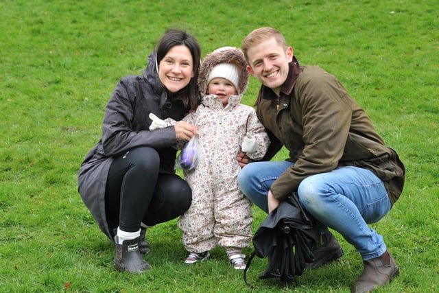 Egg rolling on a wet Easter Monday at Avenham Park
