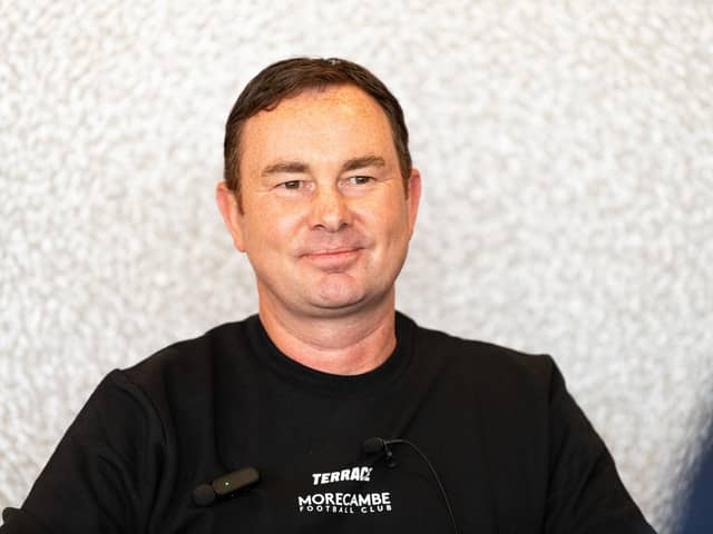 Morecambe boss Derek Adams Picture: Kelvin Lister-Stuttard