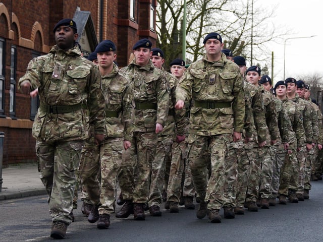 The parade ended at the entrance to St Laurence's Church