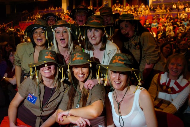 I'm a celebrity fans at the Jason Donovan concert at the Preston Guild Hall in 2008