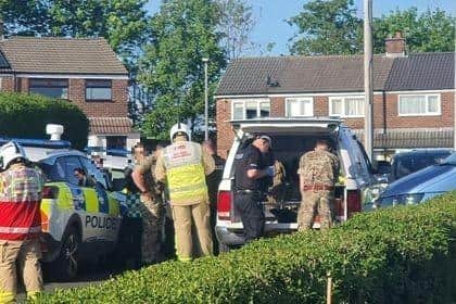 Police, fire crews and the Army bomb squad were called to a home in Kirkstall Close, Chorley, at 3.40pm on Thursday (May 5) after explosives were found