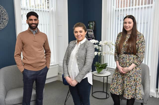 Harrison Drury’s corporate social community team: Hasin Amin, Kate Walmsley and Rebecca Patience