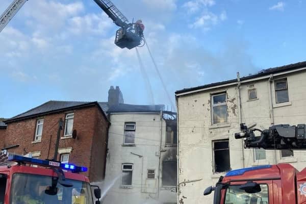 Firefighters are currently tackling a blaze which broke out early this morning at Tyldesley Road and are urging people to steer clear