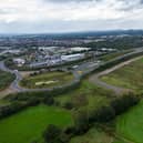 One of the access points to the new Lancashire Central development will be from the roundabout at the end of the M65, close to the DVSA enforcement check site (image: Kelvin Lister-Stuttard)