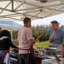 Embargoed for publication until 00:00:01 on Tuesday 22/03/2022 - Picture shows: Gordon Ramsay Bola, Asher & Vincenzo Beach Shack challenge – prep day,Gordon Ramsay,13