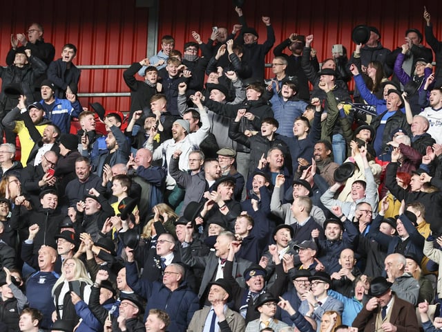 PNE fans at Middlesbrough