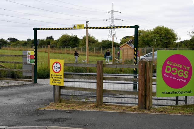 Photo Neil Cross; The dog exercising field in Lostock Hall
