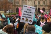 See the images as teachers, lecturers and train drivers strike in Preston.