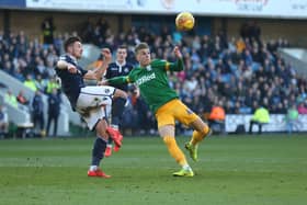 Preston North End's Brad Potts with a first half shot