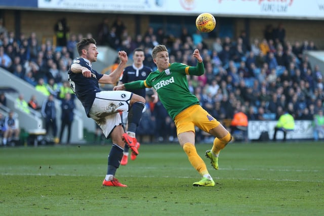 Preston North End's Brad Potts with a first half shot