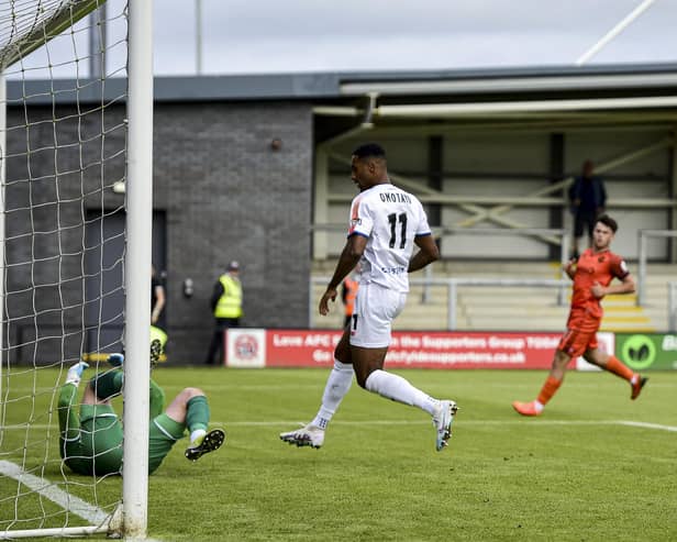 AFC Fylde pull a goal back against Eastleigh (Picture: Steve McLellan)