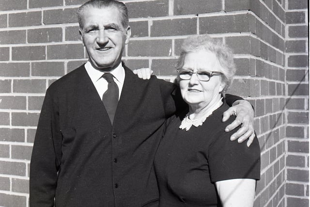 Mr and Mrs Coates from Penwortham who are celebrating there Golden Wedding Anniversary. March 1972