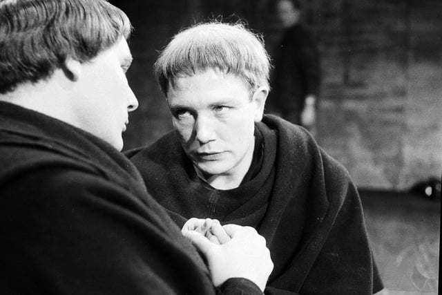 Albert Finney in the title role in the English Stage Company production of 'Luther' at the Empire Theatre during the Edinburgh Festival in 1961.
