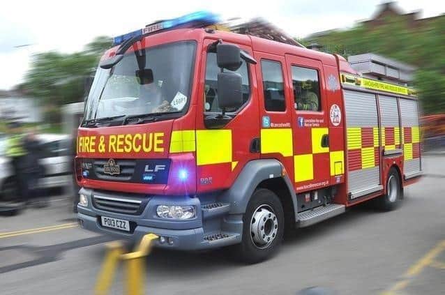 Three fire engines attended a flat fire in Marlborough Road, Heysham.