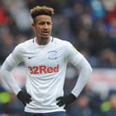 Callum Robinson playing for PNE in 2019.