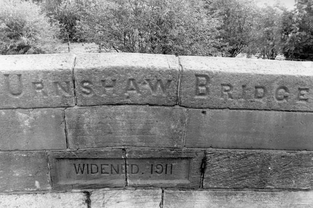 And here's a close-up of Earnshaw Bridge, also taken in the 80s - note the unusual spelling of 'Urnshaw' and that the bridge was widened in 1911
