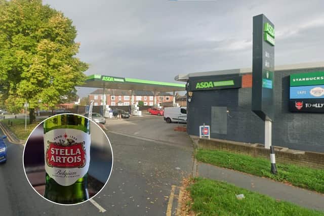 A drunk driver had Stella and an open bottle of brandy in his car after being stopped by police at a petrol station in Preston (Picture credit: Google)