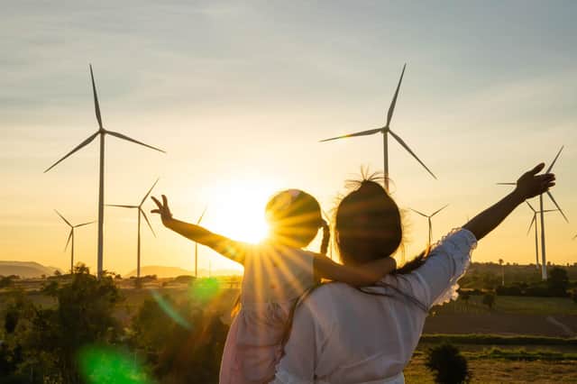 Wind turbines are alternative electricity sources