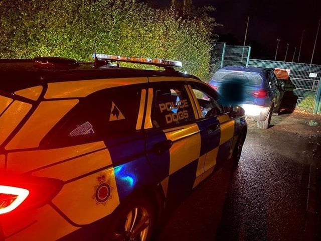 This BMW was pursued on the southbound A6 from J33 at speeds in excess of 120mph.
Police lost sight of the vehicle but it was spotted soon after by the force's dogs team, abandoned in Garstang.
Forensic analysis is being carried out.