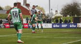 Chorley's Adam Henley heads home against Blyth Spartans (photo: David Airey/dia_images)