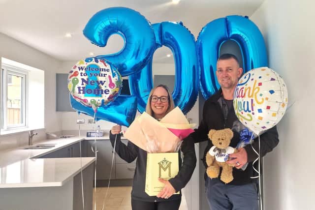 Helen and Dan, the 200th residents to move into Moorfield Park.
