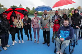 Preston Mayor Yakub Patel offically reopened Moor Park tennis courts on Saturday (image: Lisa Brown Photography)