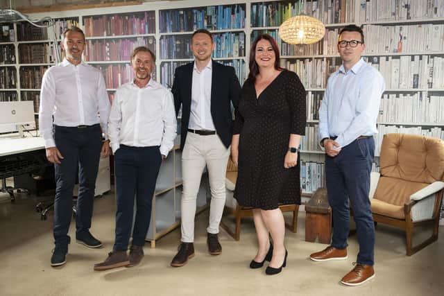 AG Building has made three appointments to its board.
Pictured are, left to right, Andrew Whittle, Jonathan Shaw, Daniel Metcalf, Kirsty Robinson and Tom Hargreaves