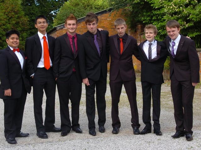 Still in 2010 - here's (from left) Apollo Carino, Karl Arabe, James Eastwood, Joe Flynn, Nick Ormerod, Robert Newton and Iseec Bilsborrow, at Our Lady's High School prom at Bartle Hall