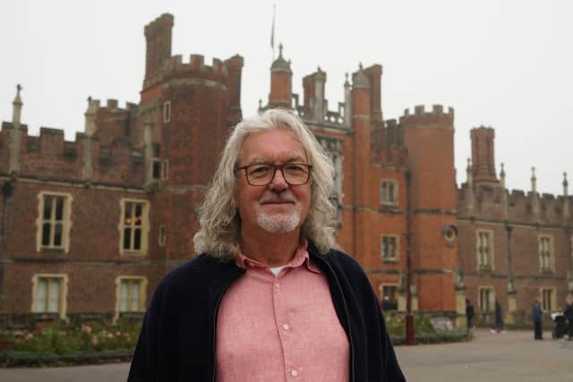 James May traced Walter Raleigh's history at Hampton Court Palace (Picture: Channel 5)