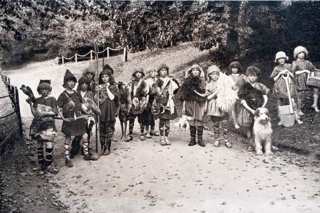 Preston youngsters taking part in the 1922 Guild Pageant in Avenham Park.