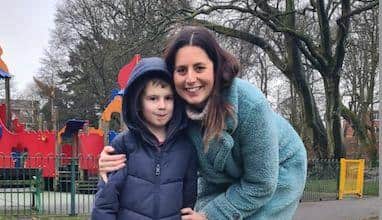 Albie (Left) with mum, Natalina at junior parkrun