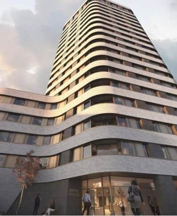 The block will rise 19-storeys into the Preston skyline (image: Buttress Architects)