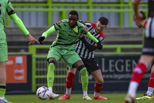 Jack Moore in action against Forest Green Rovers (photo: David Airey/dia_images)
