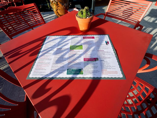 Outside seating is also provided.