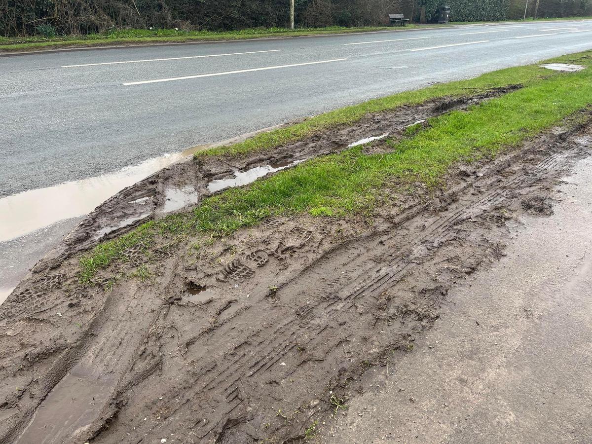 Confusion over who is responsible for policing damage to grass verges near the Crofters Hotel in Garstang 