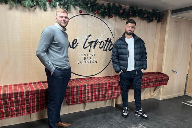 L-R: Sam Gale and Scott Newton inside The Grotto