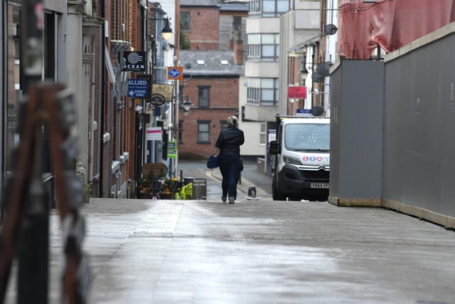 Empty streets in Preston city centre during the coronavirus pandemic