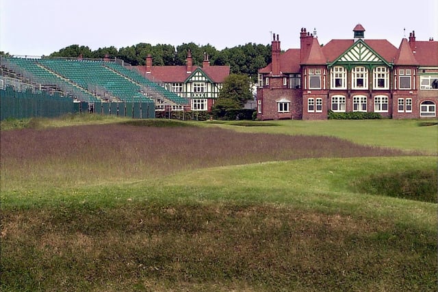The eighteenth hole at Royal Lytham - all set for the 2001 Open Championship