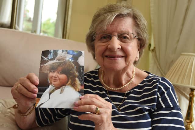 Freda Armstrong from Chorley, holds a photograph of her late daughter Vicki Birkett, who had MS.  Freda has held many fundraisers over the past 10 years raising over £30,000 for the MS Trust