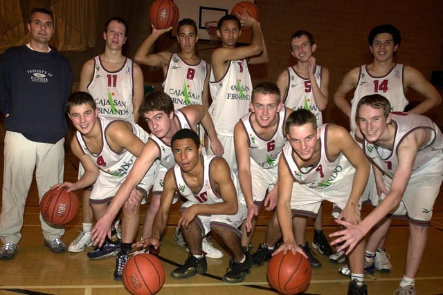 Newman College basketball team with their coach Neil Partington, who have just returned from playing in Seville, Spain