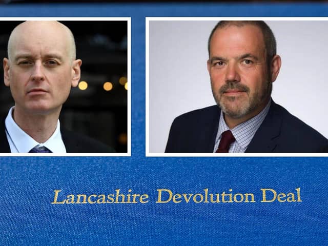 Preston and South Ribble council leaders Matthew Brown (left) and Paul Foster remain unimpressed with Lancashire's devolution agreement