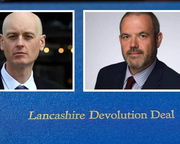 Preston and South Ribble council leaders Matthew Brown (left) and Paul Foster remain unimpressed with Lancashire's devolution agreement