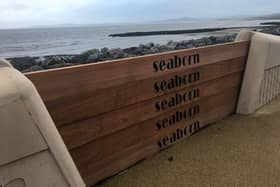 The flood barriers at Morecambe Bay. 