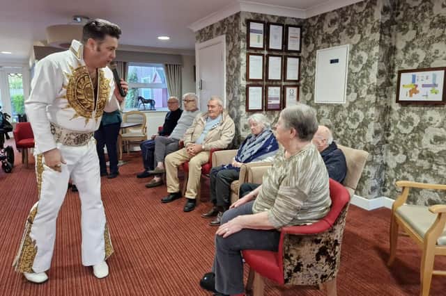 Elvis rocks at Dovedale Court care home.