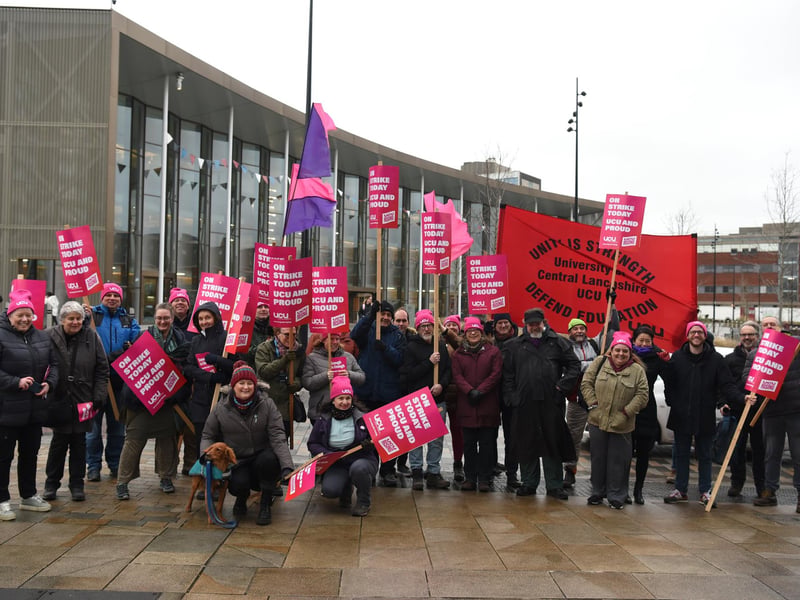 The picket line at UCLan